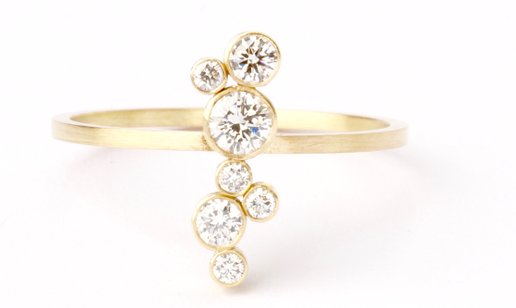 Famiglia ring i 18 guld med diamanter af Bo Sonne